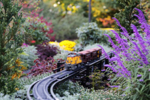 Model Train Set With Autumn/Spring Layout