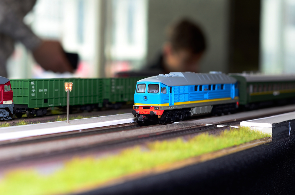 Blue Model Train